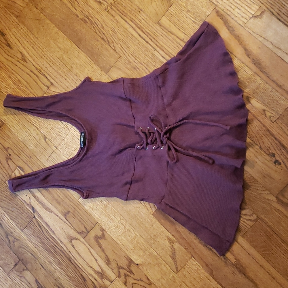 Tank with corset detail